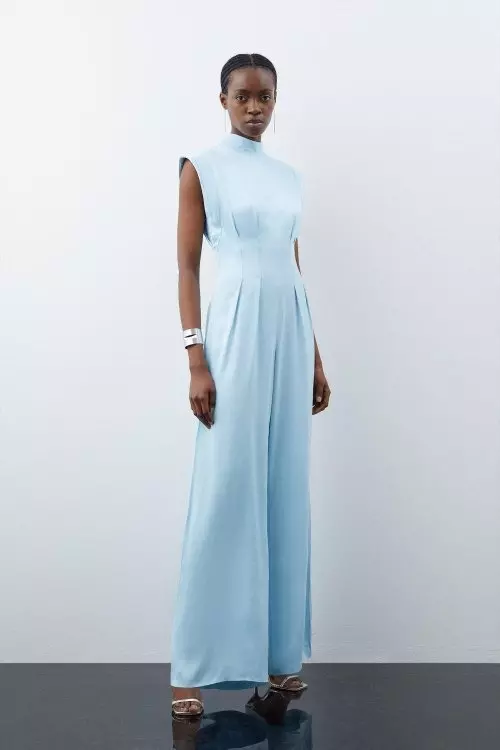 Karen millen shop jumpsuit blue